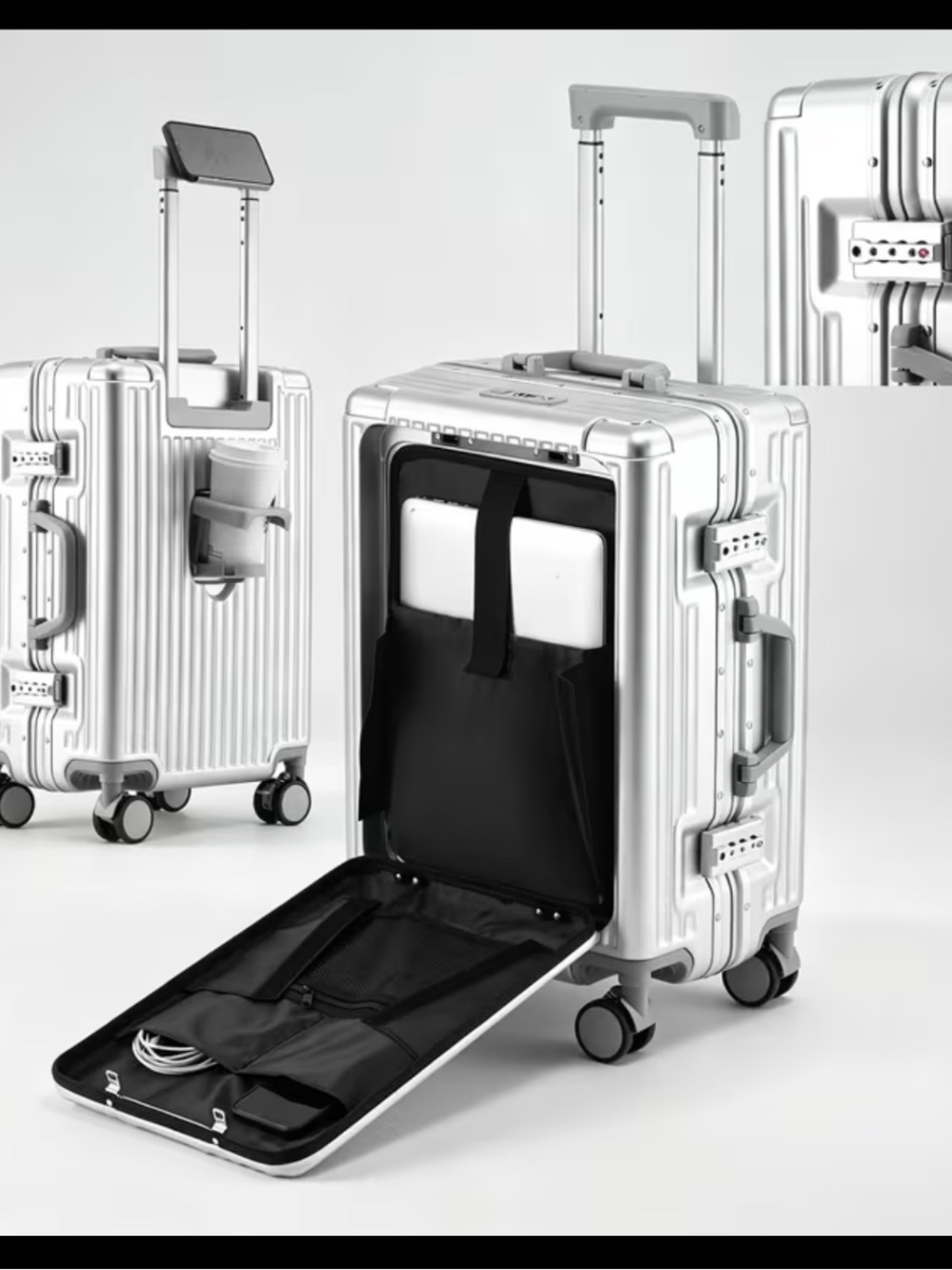Metallic luggage